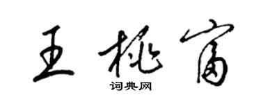 梁錦英王桃富草書個性簽名怎么寫