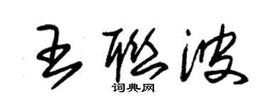 朱錫榮王聯波草書個性簽名怎么寫