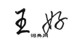 駱恆光王好行書個性簽名怎么寫