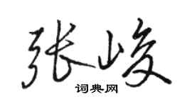 駱恆光張峻行書個性簽名怎么寫