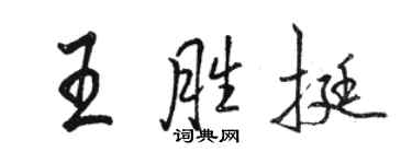 駱恆光王勝挺行書個性簽名怎么寫