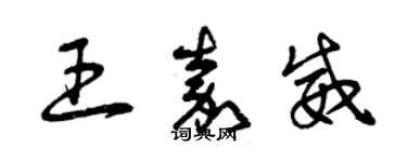 曾慶福王嘉威草書個性簽名怎么寫