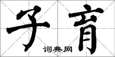 翁闓運子育楷書怎么寫