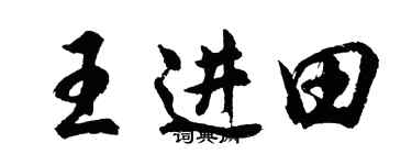 胡問遂王進田行書個性簽名怎么寫