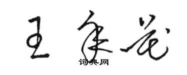 駱恆光王年花草書個性簽名怎么寫