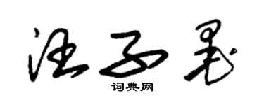 朱錫榮汪子墨草書個性簽名怎么寫