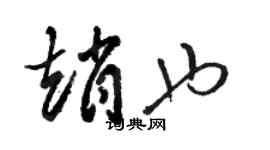 駱恆光趙也草書個性簽名怎么寫