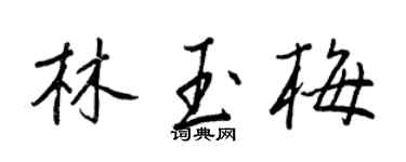 王正良林玉梅行書個性簽名怎么寫