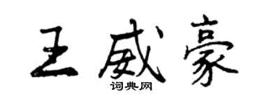 曾慶福王威豪行書個性簽名怎么寫