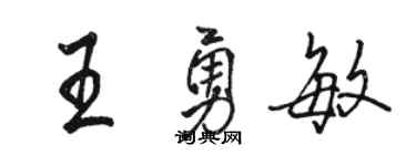 駱恆光王勇敏行書個性簽名怎么寫
