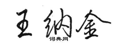 駱恆光王納金行書個性簽名怎么寫