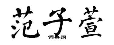 翁闓運范子萱楷書個性簽名怎么寫