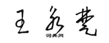 駱恆光王永楚草書個性簽名怎么寫
