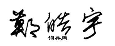 朱錫榮鄭皓宇草書個性簽名怎么寫