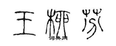 陳聲遠王柳芬篆書個性簽名怎么寫