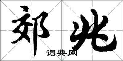 胡問遂郊兆行書怎么寫