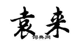胡問遂袁來行書個性簽名怎么寫