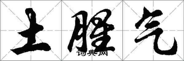 胡問遂土腥氣行書怎么寫