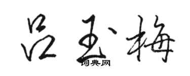 駱恆光呂玉梅行書個性簽名怎么寫