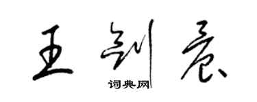 梁錦英王劍晨草書個性簽名怎么寫