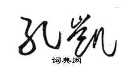 駱恆光孔凱草書個性簽名怎么寫