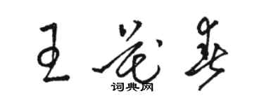 駱恆光王花春草書個性簽名怎么寫