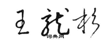 駱恆光王龍杉草書個性簽名怎么寫