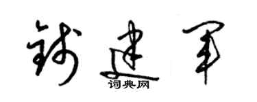 梁錦英錢建軍草書個性簽名怎么寫