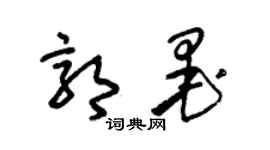 朱錫榮郭墨草書個性簽名怎么寫
