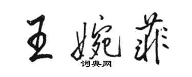 駱恆光王婉菲行書個性簽名怎么寫