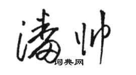 駱恆光潘帥草書個性簽名怎么寫