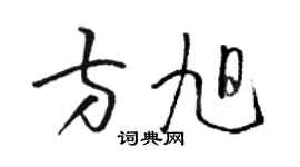 駱恆光方旭草書個性簽名怎么寫