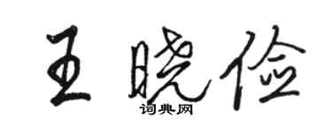 駱恆光王曉儉行書個性簽名怎么寫