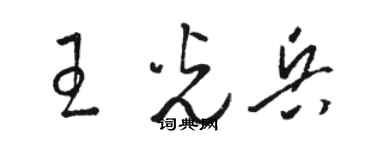 駱恆光王光兵草書個性簽名怎么寫