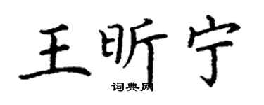 丁謙王昕寧楷書個性簽名怎么寫