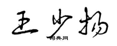 曾慶福王少揚草書個性簽名怎么寫