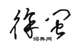 駱恆光徐閩草書個性簽名怎么寫