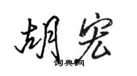 駱恆光胡宏行書個性簽名怎么寫