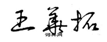 曾慶福王華拓草書個性簽名怎么寫