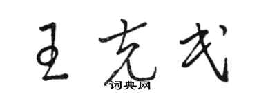 駱恆光王克民草書個性簽名怎么寫