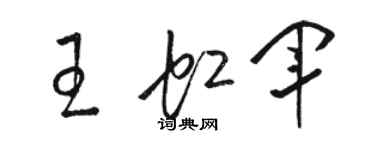 駱恆光王虹軍草書個性簽名怎么寫