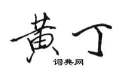 駱恆光黃丁行書個性簽名怎么寫