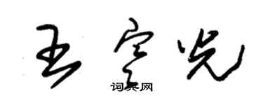 朱錫榮王寒光草書個性簽名怎么寫