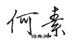 駱恆光何素行書個性簽名怎么寫