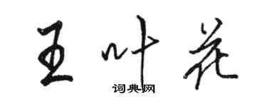 駱恆光王葉花行書個性簽名怎么寫