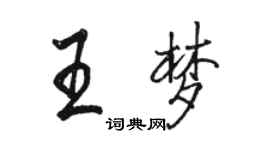 駱恆光王夢行書個性簽名怎么寫