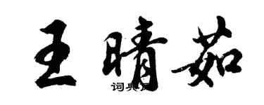 胡問遂王晴茹行書個性簽名怎么寫