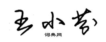 朱錫榮王小芬草書個性簽名怎么寫