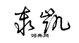 曾慶福秦凱草書個性簽名怎么寫