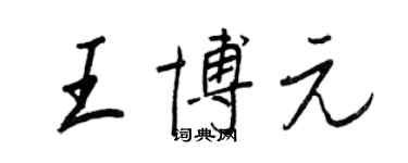 王正良王博元行書個性簽名怎么寫